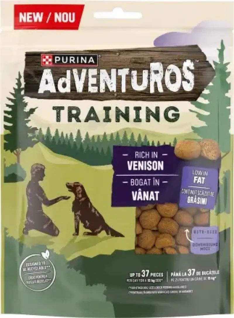 Imagine pentru Recompense pentru caini Purina Adventuros cu aroma de vanat, 115g