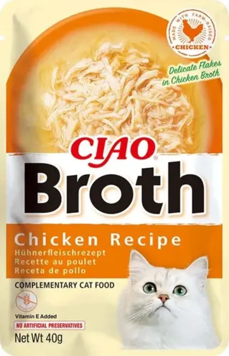 Imagine pentru Hrana umeda pisici Ciao Chicken Broth, 40g