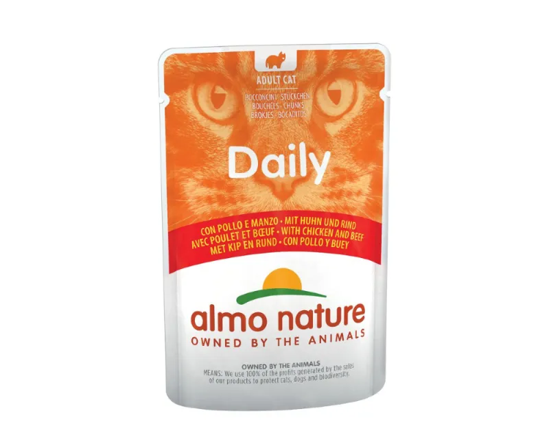 Imagine pentru Hrana umeda pisici Almo Nature pui si vita 70g
