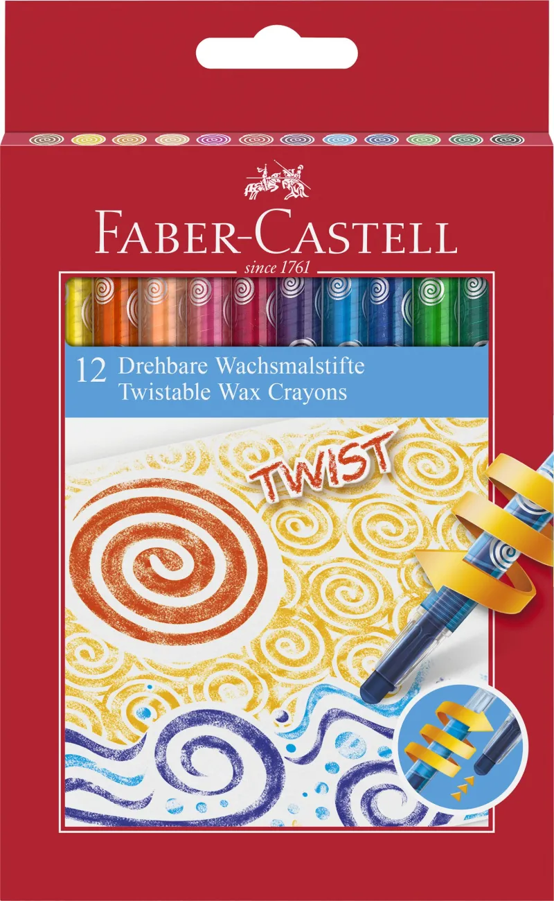 Imagine pentru Creioane cerate retractabile, 12 bucăți/set, Faber-Castell
