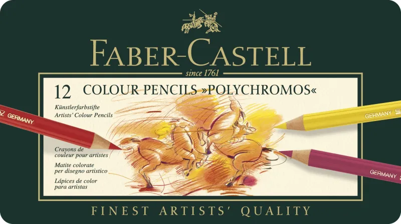 Imagine pentru Creioane colorate Polychromos, 12 bucăți/set, Faber-Castell
