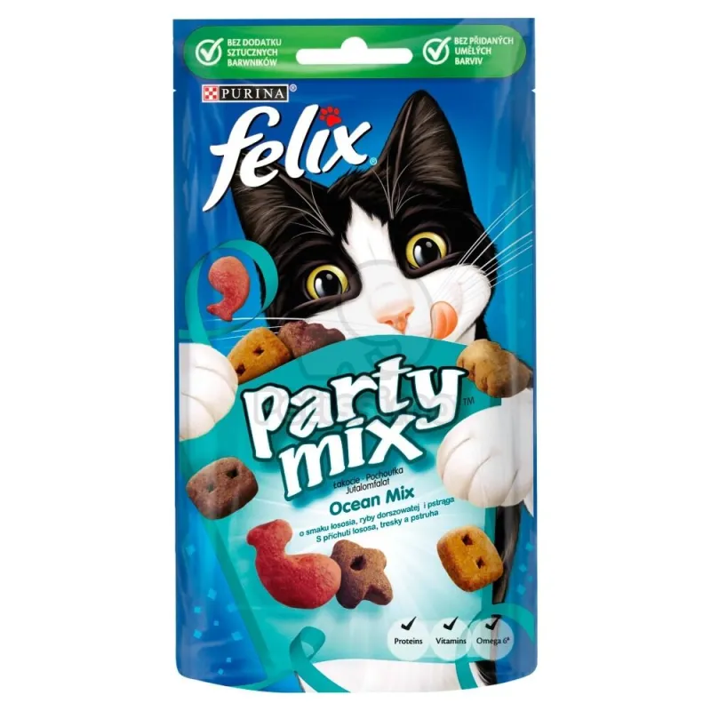 Imagine pentru Hrana pisici Party Mix Ocean Felix Purina 60g