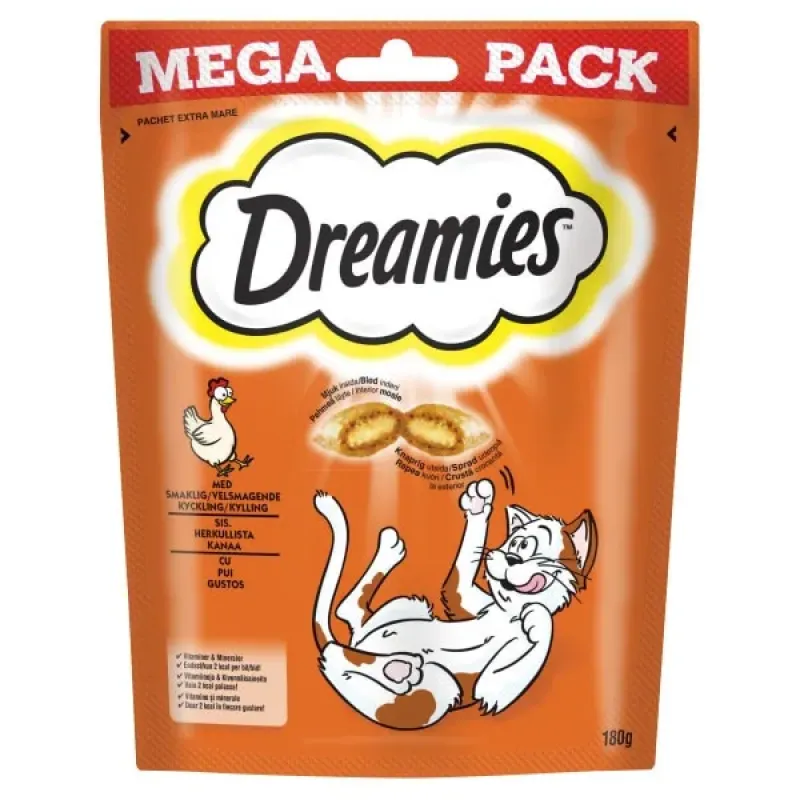 Imagine pentru Recompense pentru pisici Dreamies, Pui, 180g