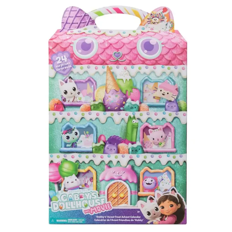 Imagine pentru Calendar Advent cu figurine Casa de papusi Gabby Film, 24 piese, Multicolor