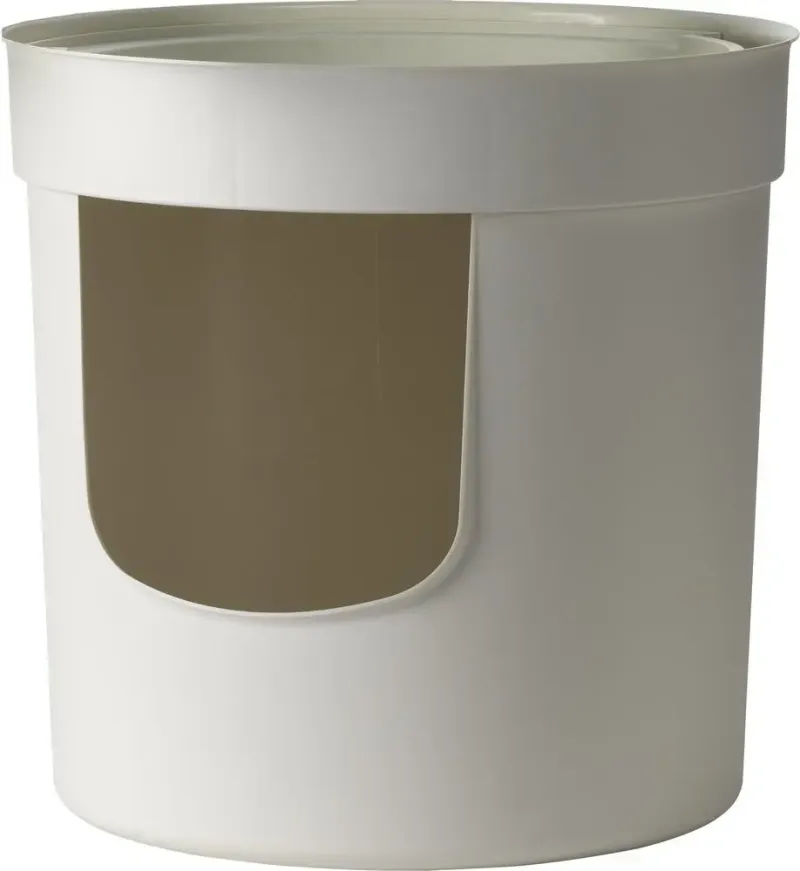 Imagine pentru Litiera pentru pisici Moderna Rondana, 49.5x49.5x48.5 cm, Alb