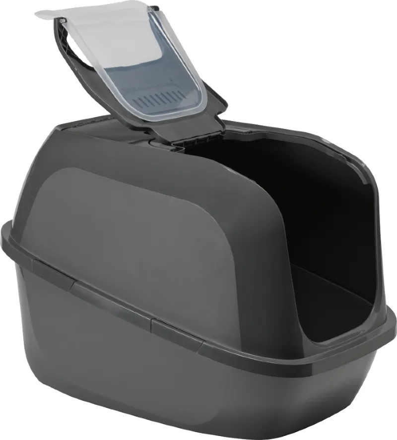 Imagine pentru Litiera Mega Deluxe Moderna, plastic, 65.8x48.6x45.8 cm, Gri