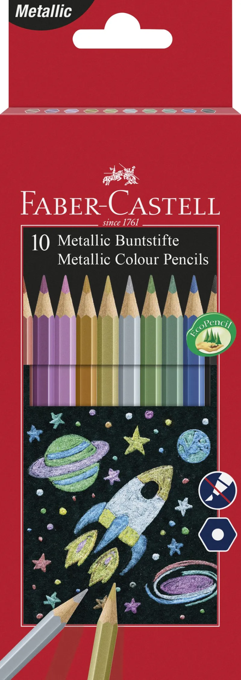 Imagine pentru Creioane colorate metalizate, 10 bucăți/set, Faber-Castell