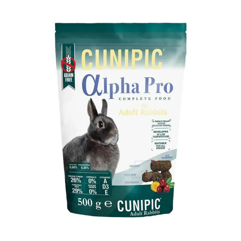 Imagine pentru Hrana pentru iepuri Cunipic Alpha Pro, 500g