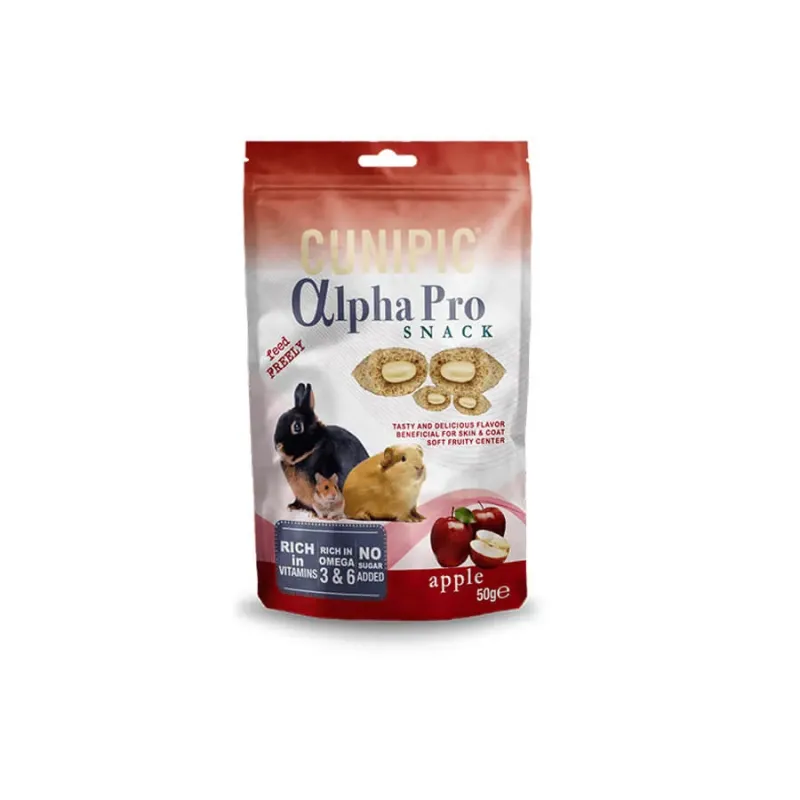Imagine pentru Recompense cu mere pentru rozatoare Cunipic Alpha Pro, 50g
