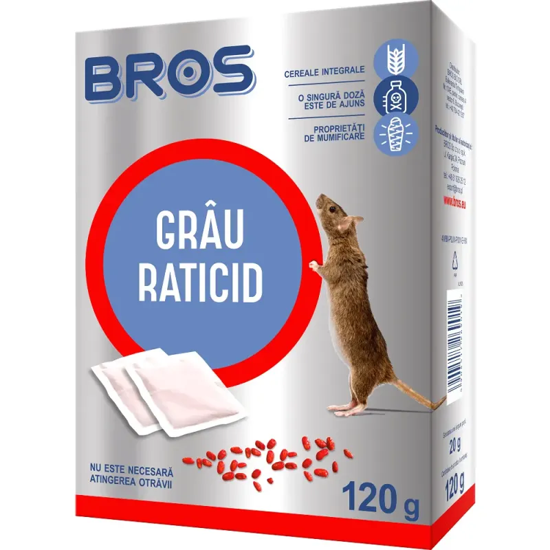 Imagine pentru Grau raticid 120 g, Bros