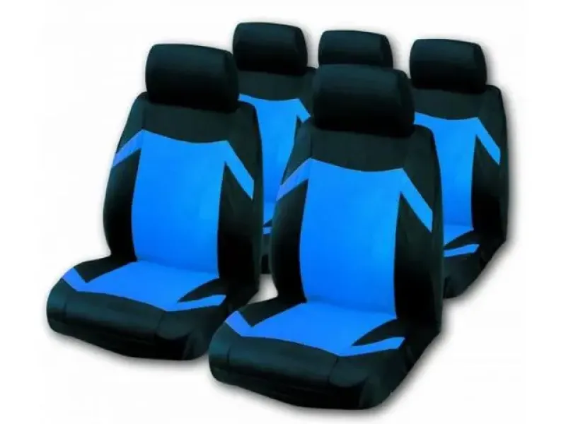 Imagine pentru Set huse auto Confort Li Lanzarote, Negru/Albastru