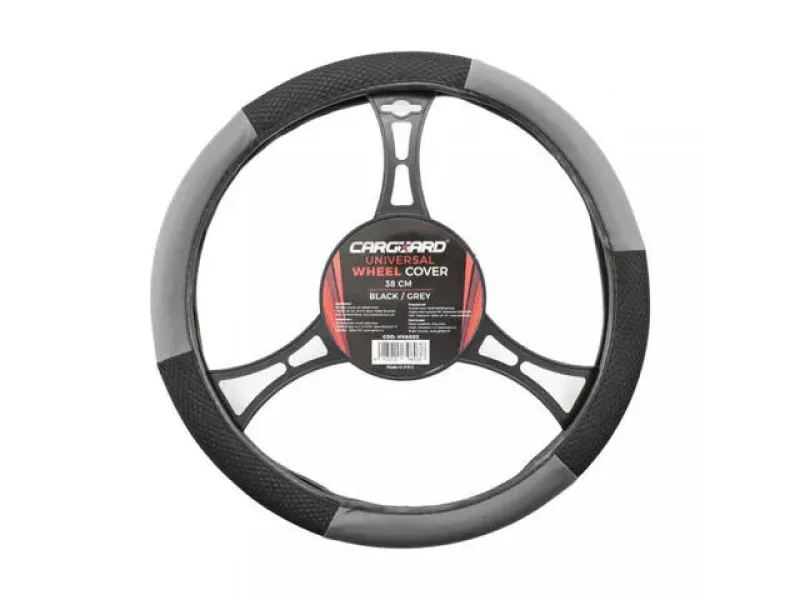 Imagine pentru Husa volan Carguard, 38 cm, Negru/Gri