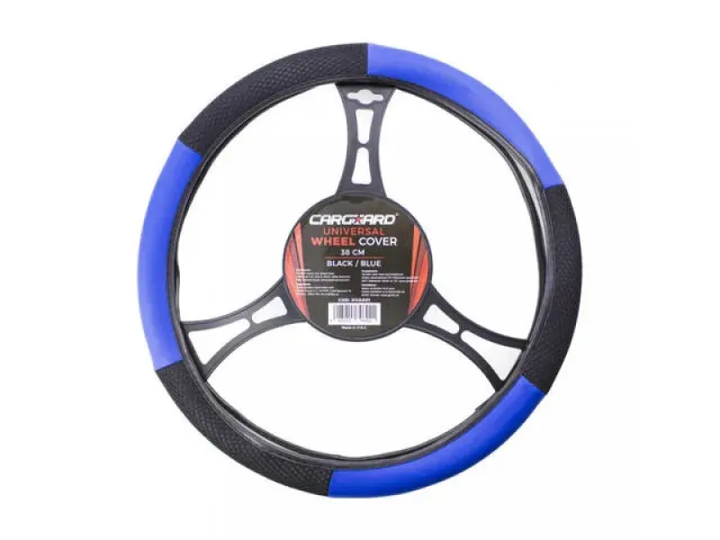 Imagine pentru Husa volan Carguard, 38 cm, Negru/Albastru