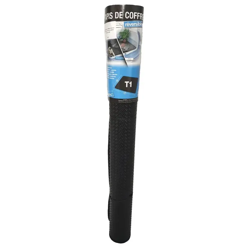 Imagine pentru Covoras reversibil Custopol, mocheta/PVC, 80x100 cm, Negru