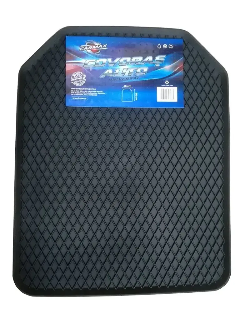 Imagine pentru Covoras auto universal Carmax, cauciuc, 46x56 cm, Negru