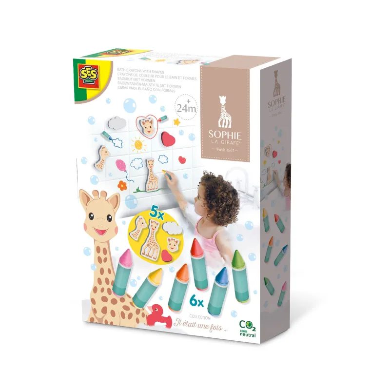 Imagine pentru Girafa Sophie creioane de baie, forme, 1 set, Sophie