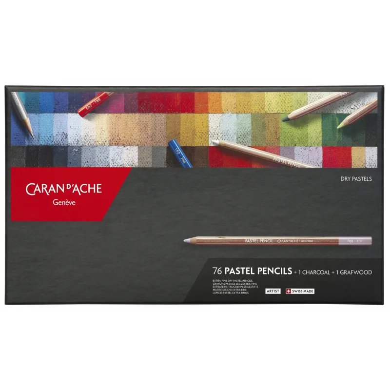 Imagine pentru Set 76 Creioane Colorate Carandache Pastel Pencil