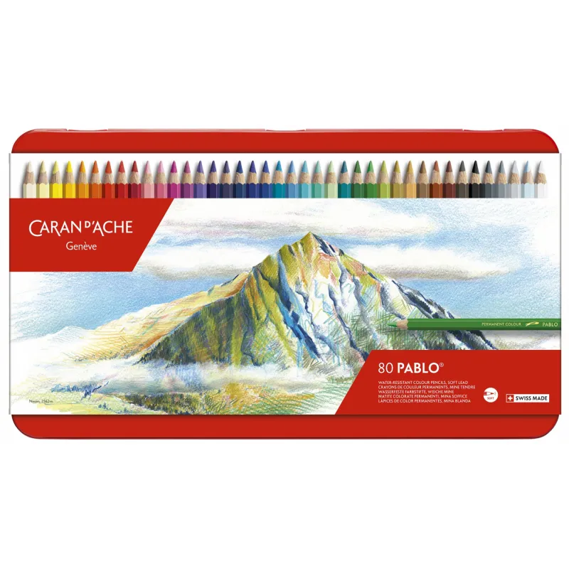 Imagine pentru Set 80 Creioane Colorate Carandache Pablo Pencil