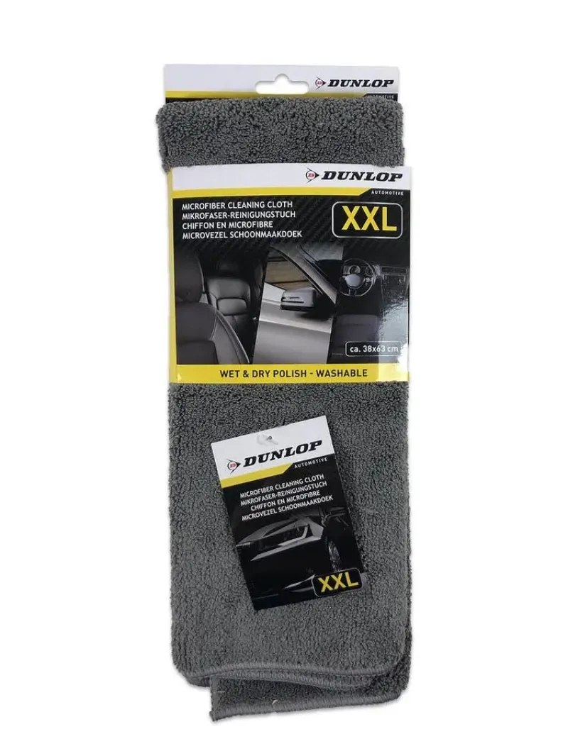 Imagine pentru Laveta auto Dunlop XXL, microfibra, Gri