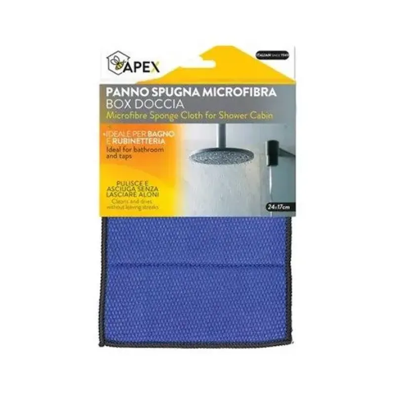 Imagine pentru Laveta pentru cabina de dus Apex, microfibra, 24x17 cm, Albastru