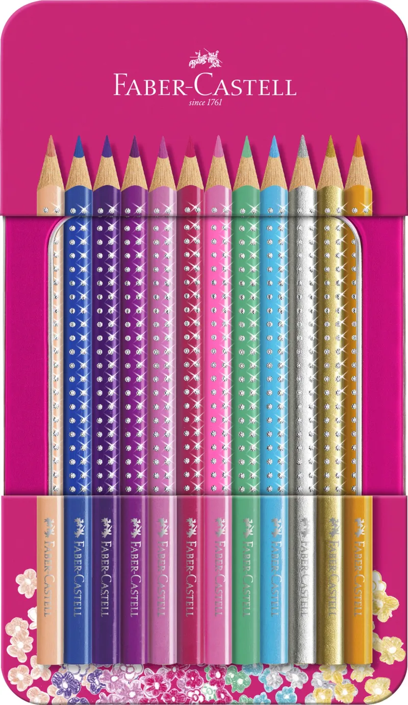 Imagine pentru Set Cadou 12 Creioane Colorate Sparkle Faber-Castell