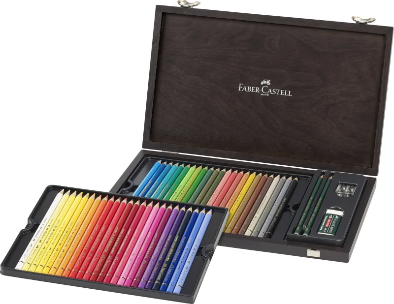 Imagine pentru Cutie Lemn 48 Creioane Colorate Polychromos Faber-Castell