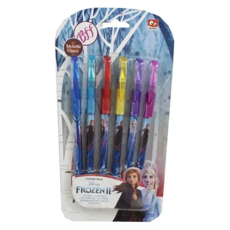 Imagine pentru Set 6 pixuri cu gel Frozen 2, Multicolor