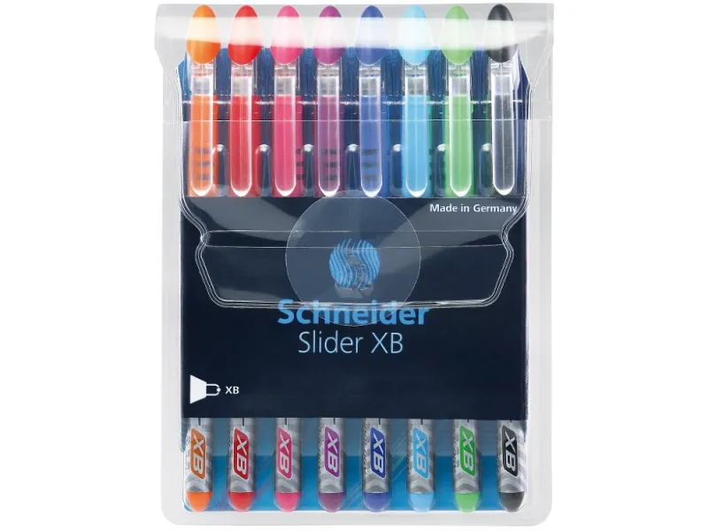 Imagine pentru Set 8 pixuri Schneider Slider Basic, 0.6 mm, 8 culori/set