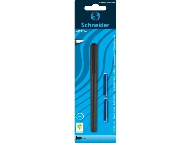 Imagine pentru Stilou Schneider Unicolor cu 2 rezerve, Negru