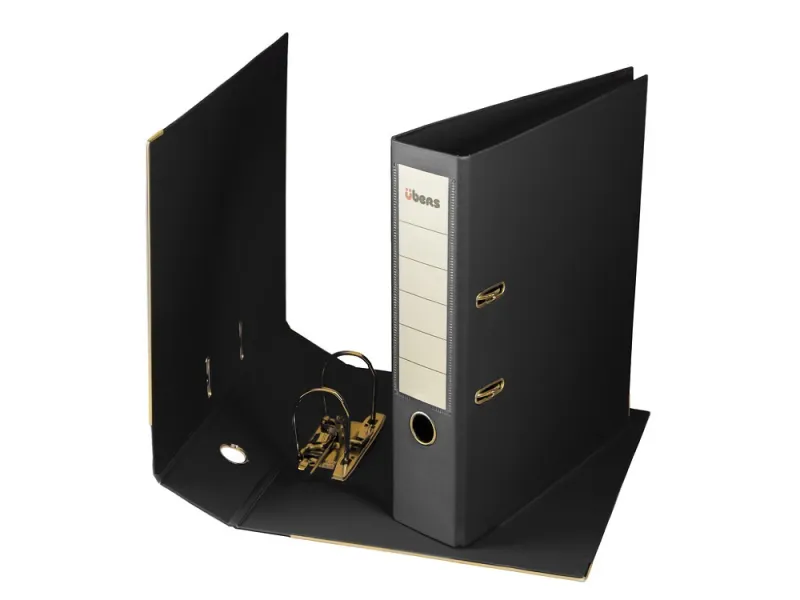 Imagine pentru Biblioraft plastifiat ubers 75 mm, Negru, 1 buc