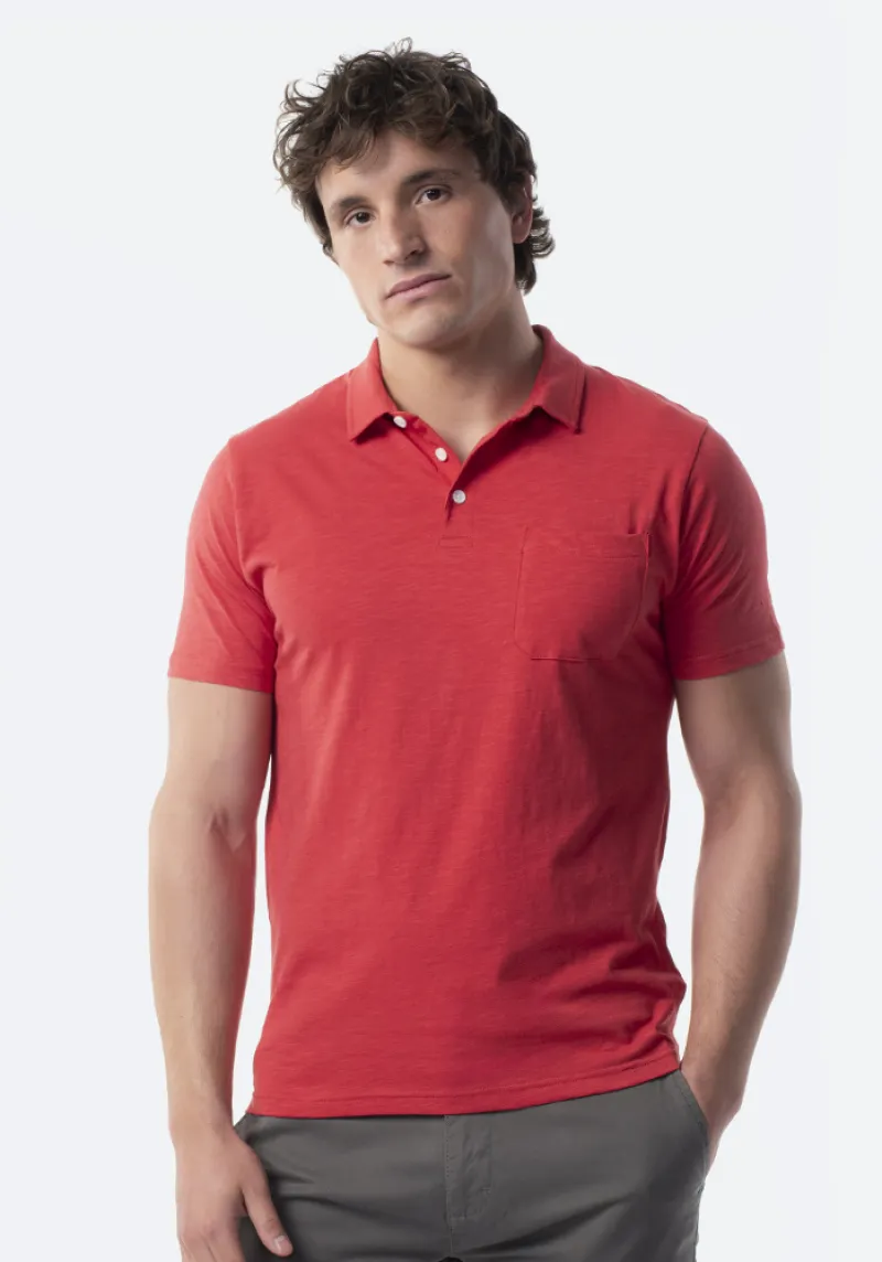Imaginea numarul 2 reprezentatand Tricou polo TEX barbati, mărimi S/XXXL, culoare rosu