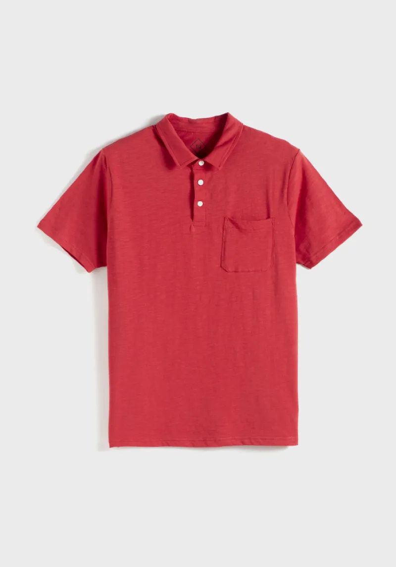 Imaginea numarul 6 reprezentatand Tricou polo TEX barbati, mărimi S/XXXL, culoare rosu