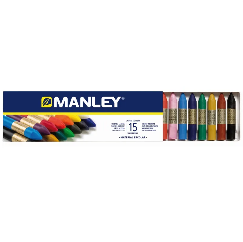 Imagine pentru Creioane Cerate, Cutie Carton, 15 Culori/Cutie - Manley