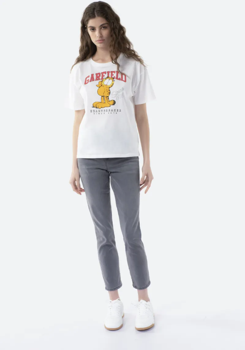 Imaginea numarul 3 reprezentatand Tricou Nickelodeon dama, marimi XS/XXXL, culoare ecru
