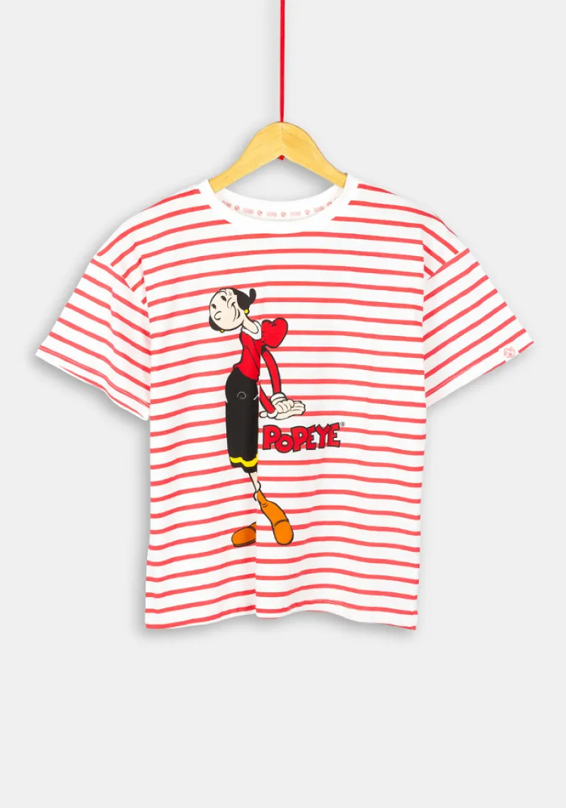 Imagine pentru Tricou POPEYE dama, marimi XS/XXXL, culoare rosu