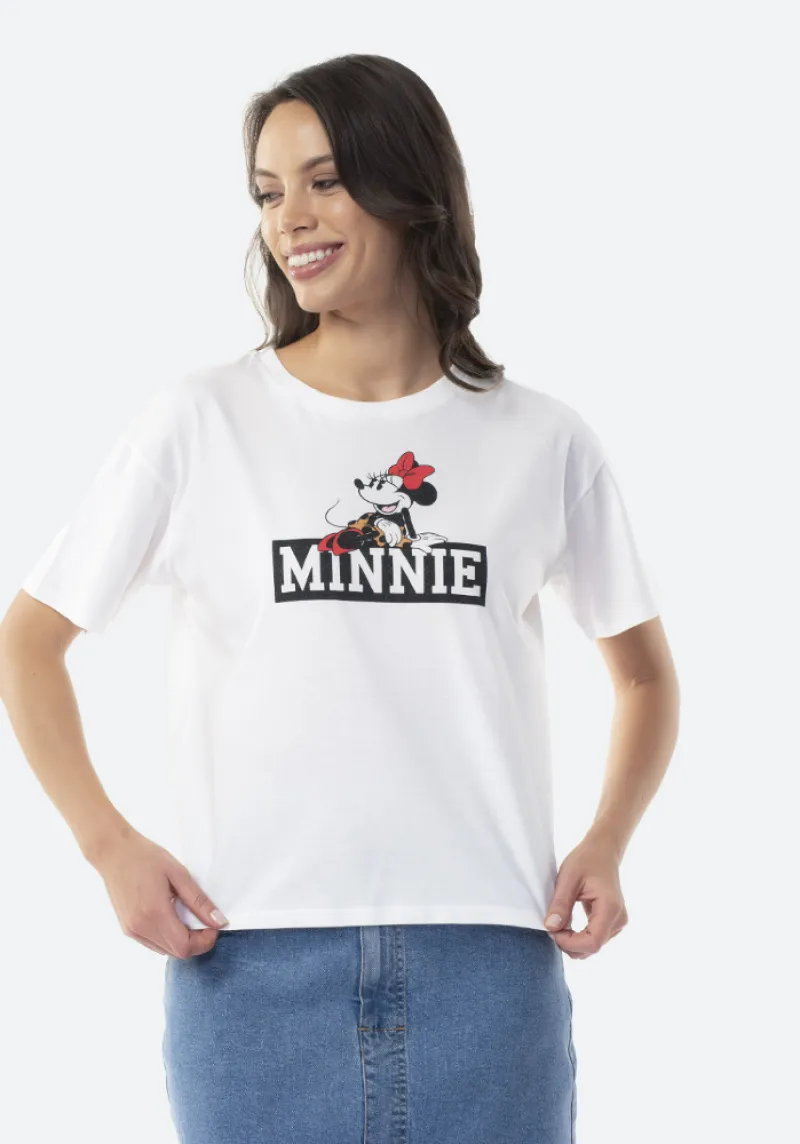 Imaginea numarul 2 reprezentatand Tricou Disney dama, marimi XS/XXXL, culoare ecru