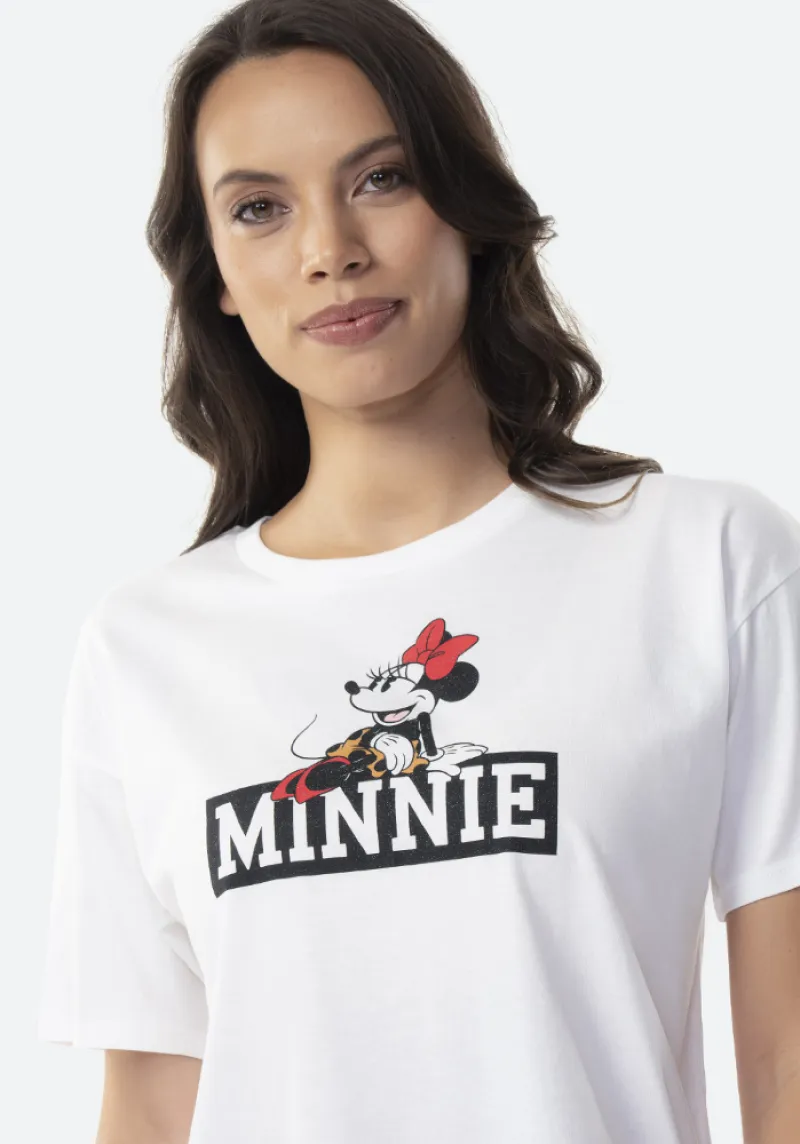Imaginea numarul 5 reprezentatand Tricou Disney dama, marimi XS/XXXL, culoare ecru