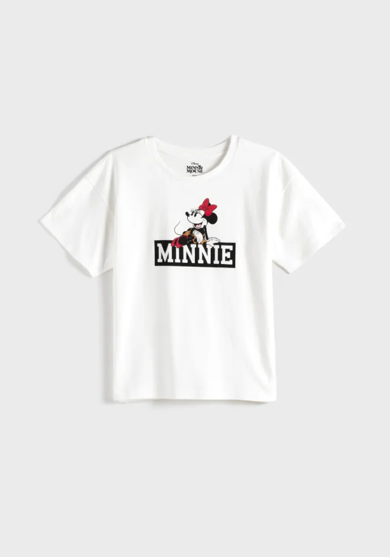 Imaginea numarul 6 reprezentatand Tricou Disney dama, marimi XS/XXXL, culoare ecru