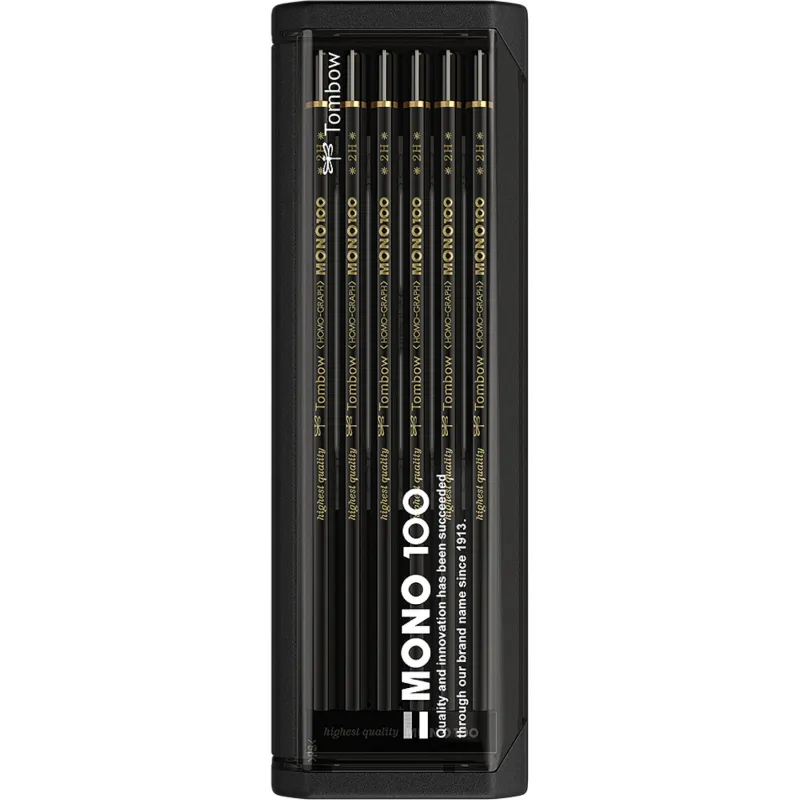 Imagine pentru Set 12 Creioane Grafit Tombow Mono 100 Black 2H