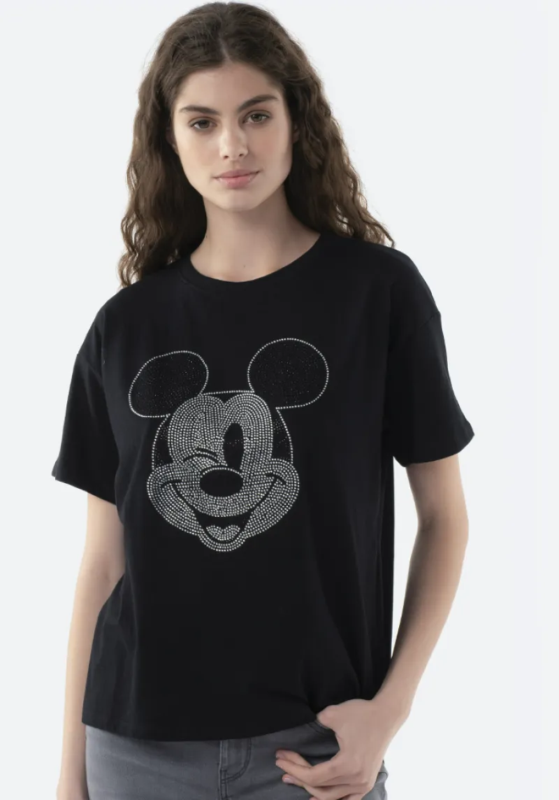 Imaginea numarul 2 reprezentatand Tricou Disney dama, marimi XS/XXXL, culoare negru