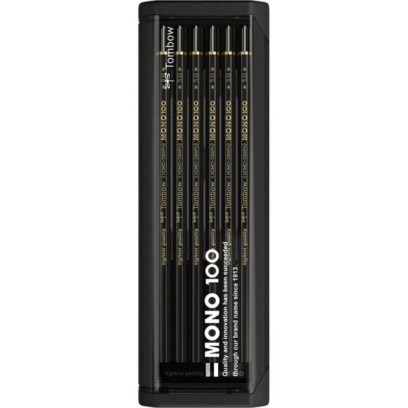 Imagine pentru Set 12 Creioane Grafit Tombow Mono 100 Black 5H