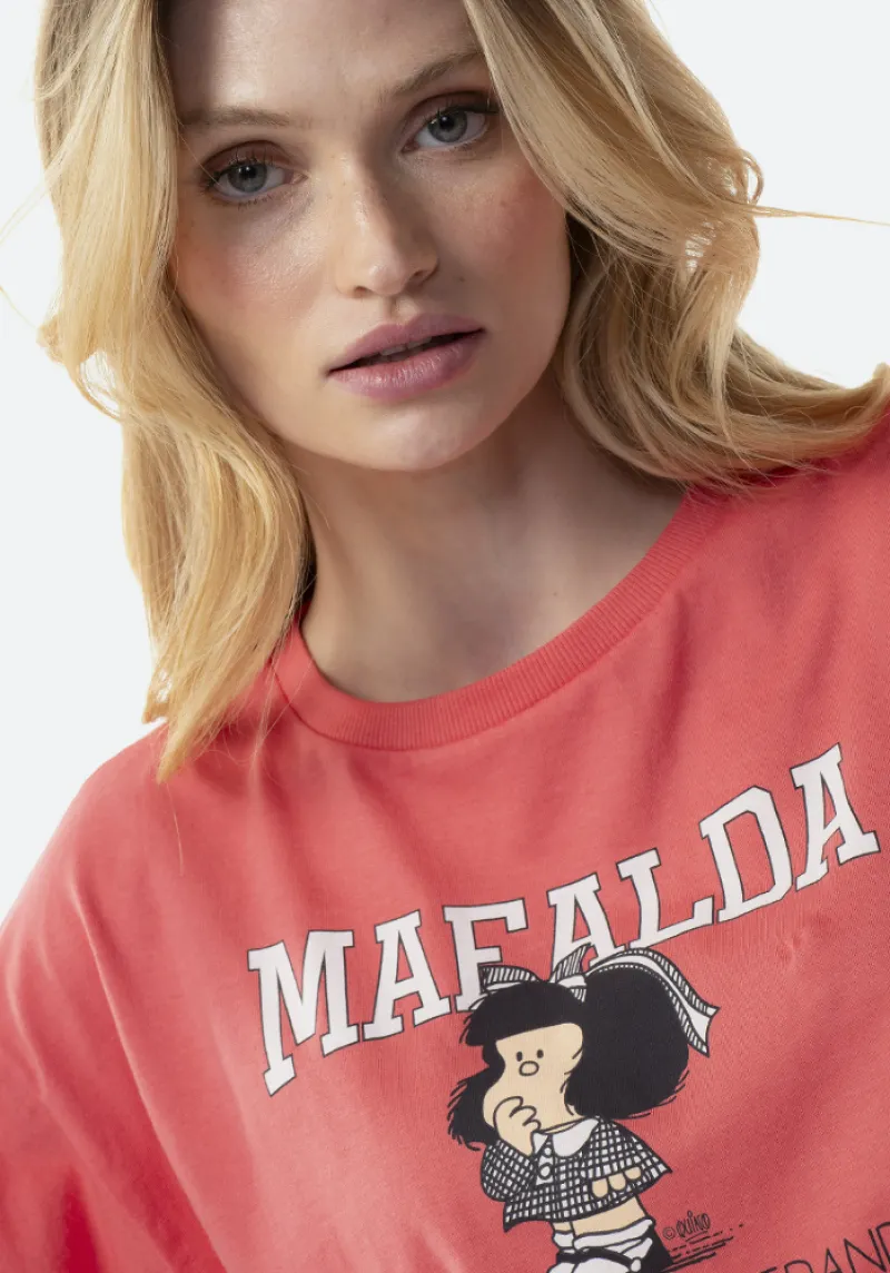 Imaginea numarul 6 reprezentatand Tricou MAFALDA dama, marimi XS/XXXL, culoare rosu