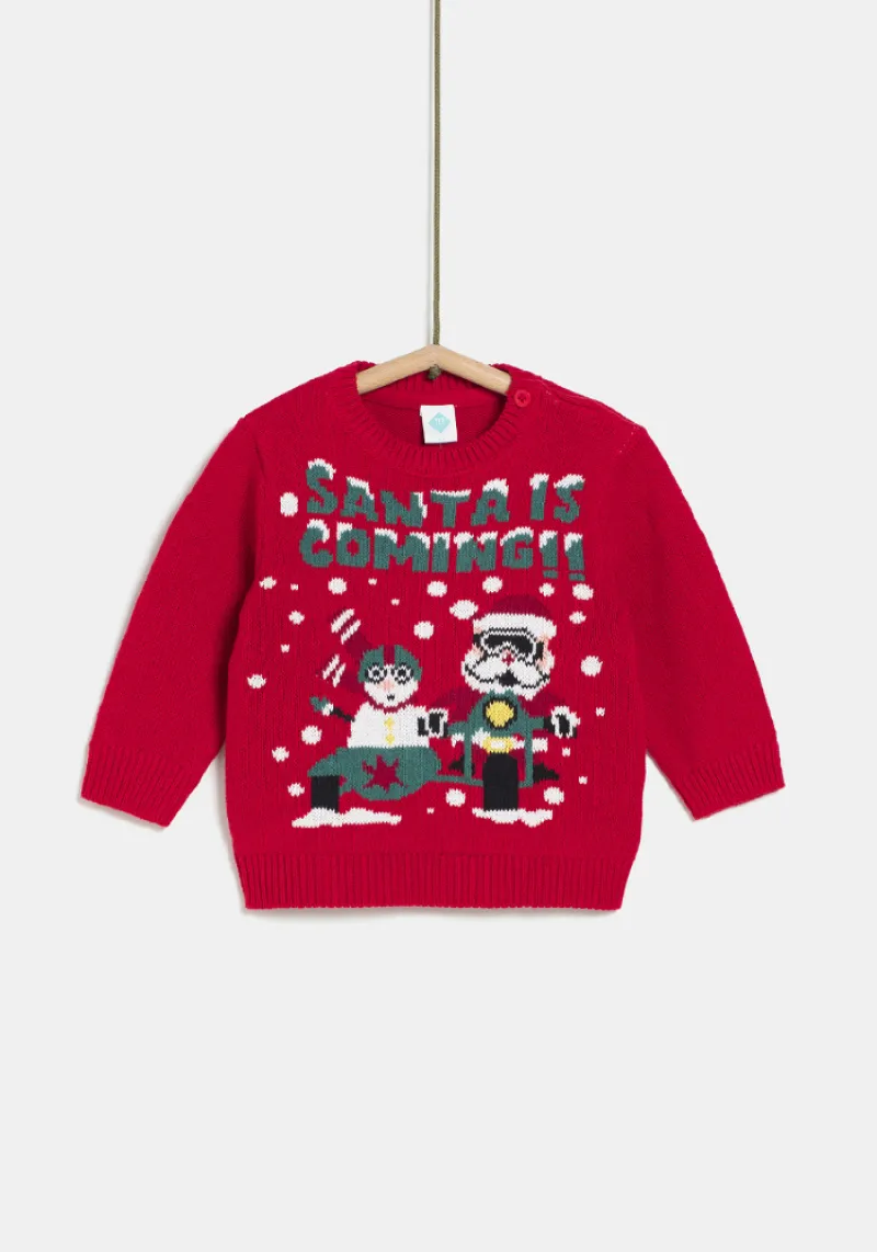 Imagine pentru Pulover bebe cu motive de Craciun, TEX 3/36 luni