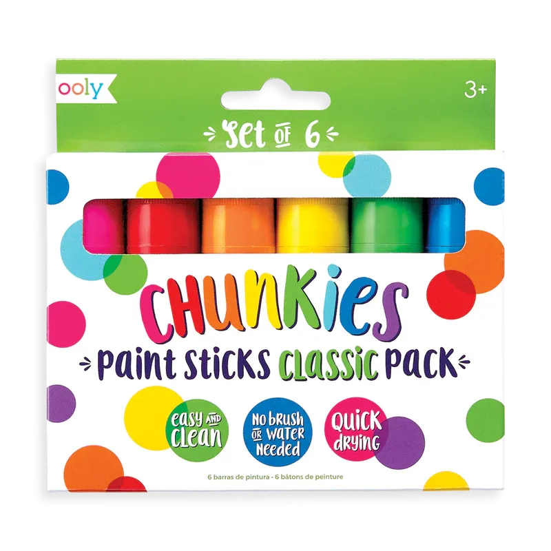 Imagine pentru Creioane Tempera Solida Chunkies, 6 Bucati