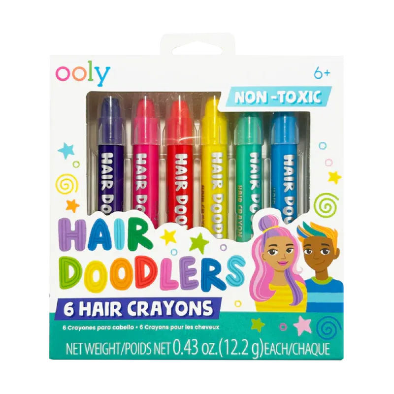 Imagine pentru Creioane Colorate Pentru Par Hair Doodlers - Set De 6