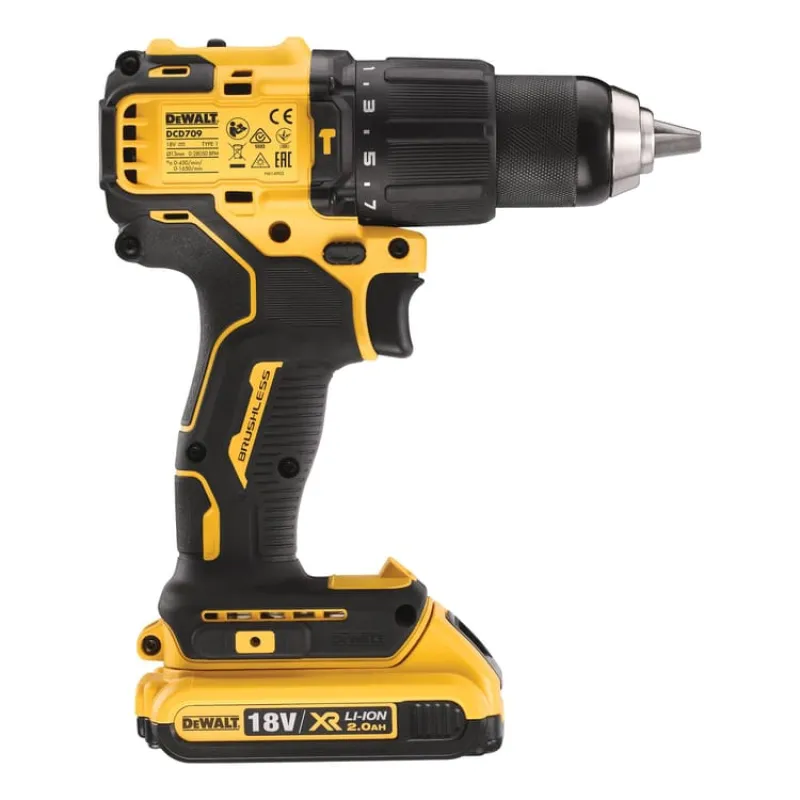 Imaginea numarul 3 reprezentatand Mașină de găurit cu percuție, DCD709D2T, 2 acumulatori, DeWalt