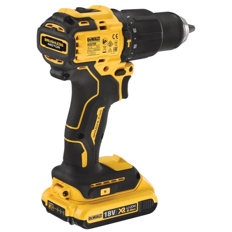 Imaginea numarul 6 reprezentatand Mașină de găurit cu percuție, DCD709D2T, 2 acumulatori, DeWalt