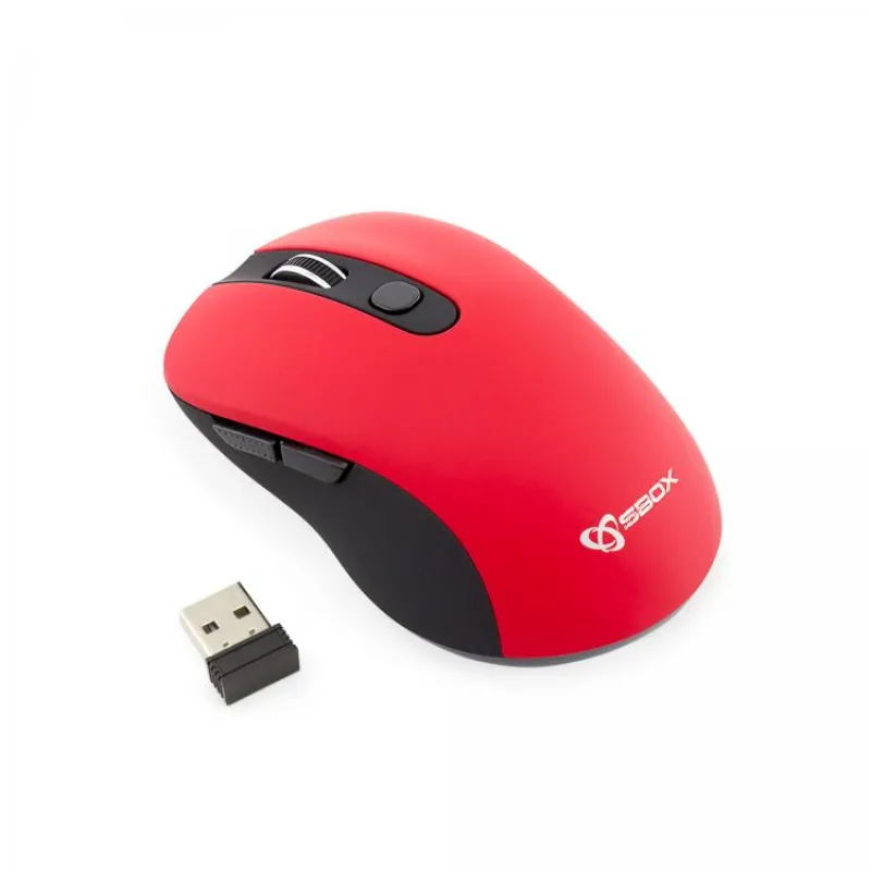 Imagine pentru Mouse wireless Sbox WM-911, 1600 DPI, Red