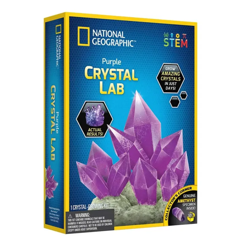 Imagine pentru Set educativ National Geografic Laborator de crestere cristale violet