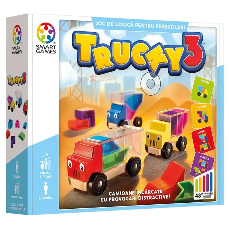 Imagine pentru Joc de logica Smart Games - Trucky 3, 48 de provocari, 3+ ani, editie lb. Romana